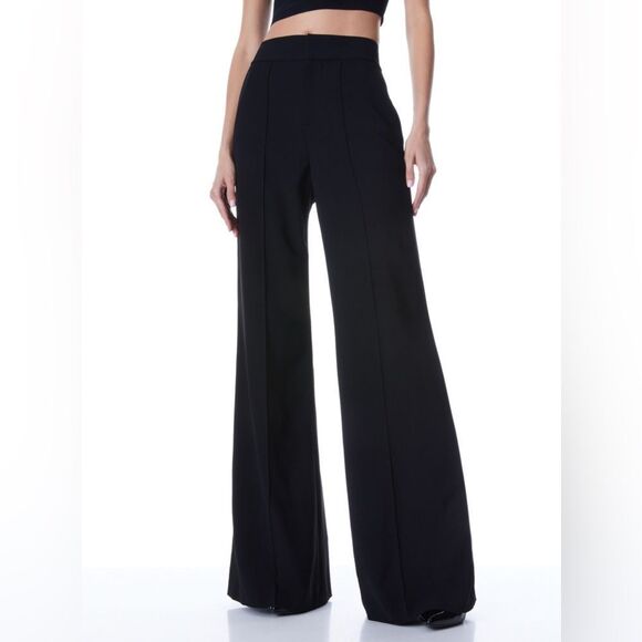 Alice + Olivia DYLAN HIGH WAISTED WIDE LEG PANT - Picture 12 of 17